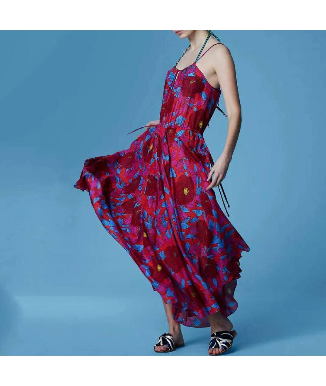DIANE VON FURSTENBERG Фуксия хлопковое повседневное платье, фото 5