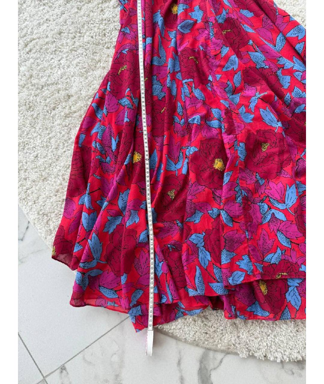 DIANE VON FURSTENBERG Фуксия хлопковое повседневное платье, фото 6