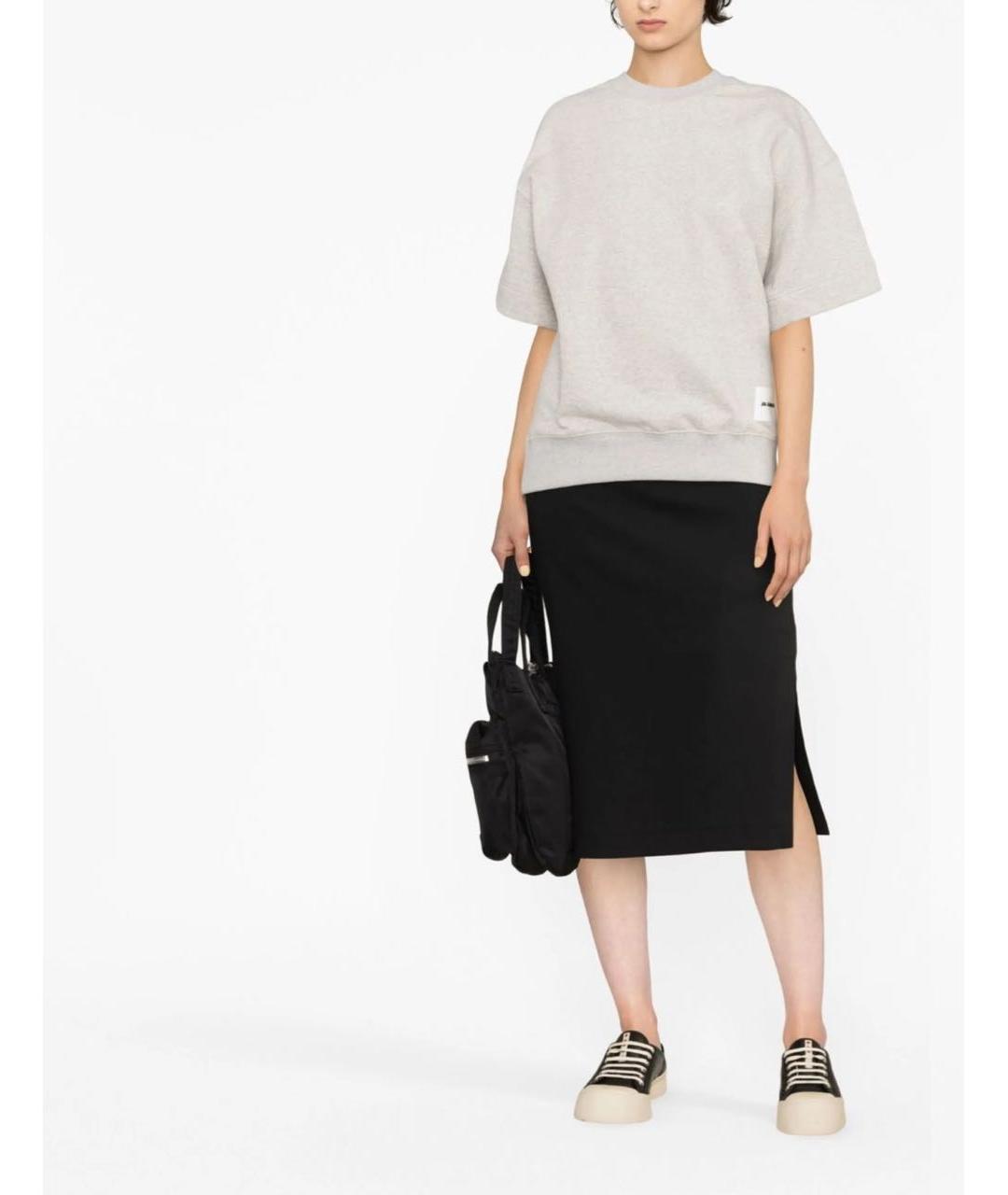 JIL SANDER Серый хлопковый костюм с брюками, фото 6