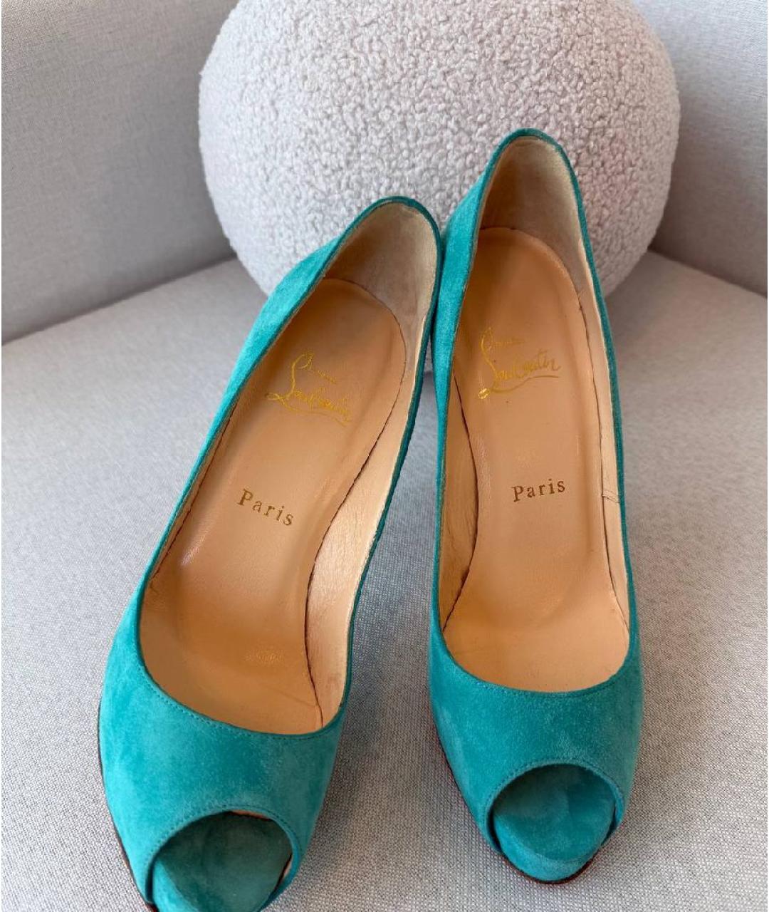 CHRISTIAN LOUBOUTIN Бирюзовые туфли, фото 4