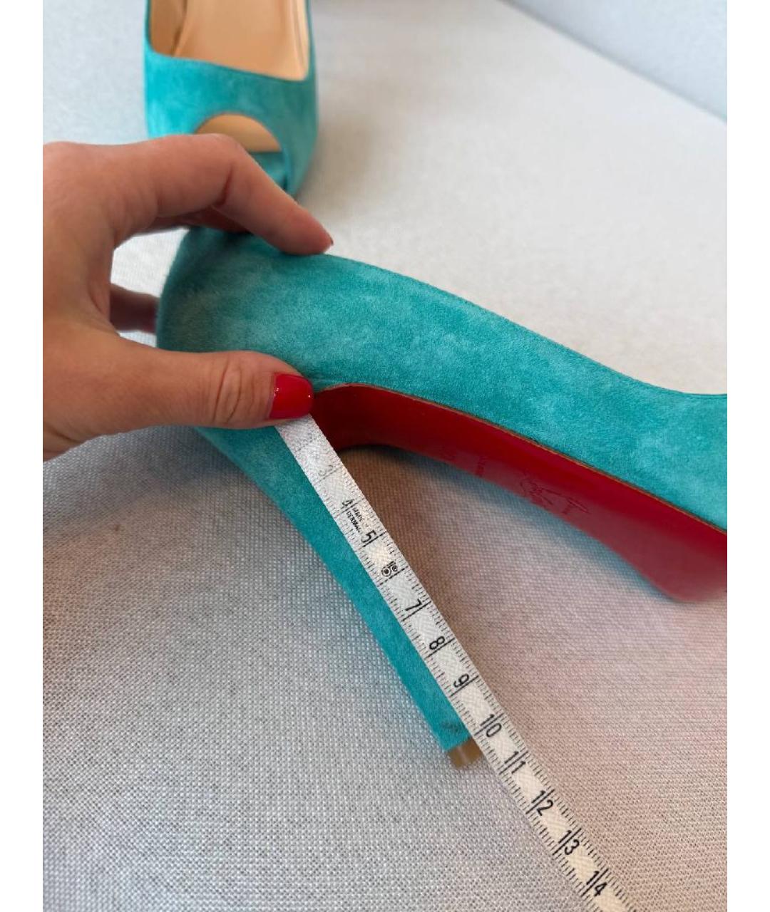CHRISTIAN LOUBOUTIN Бирюзовые туфли, фото 5