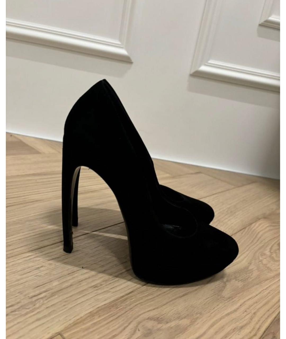 ALEXANDER MCQUEEN Черные замшевые туфли, фото 4
