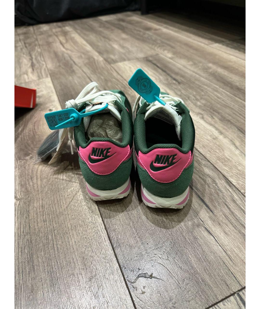 NIKE Зеленые текстильные кроссовки, фото 4