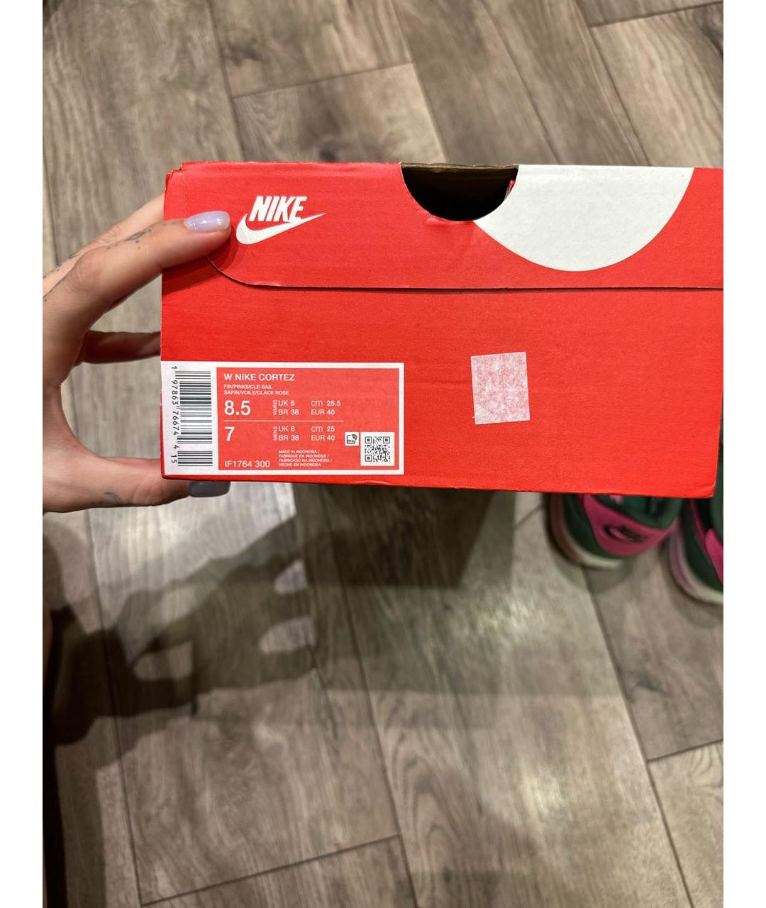 NIKE Зеленые текстильные кроссовки, фото 5
