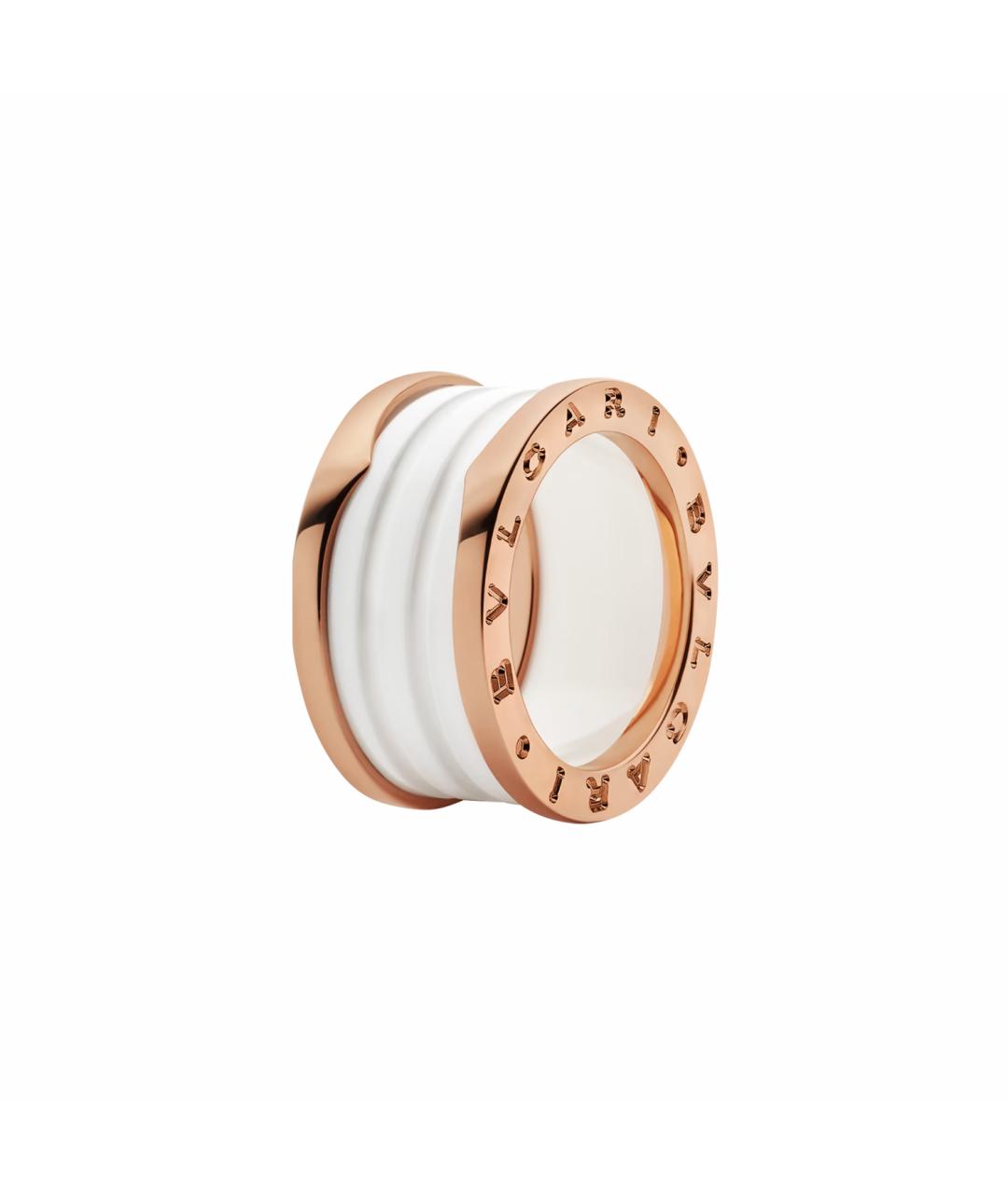 BVLGARI Белое кольцо из розового золота, фото 1