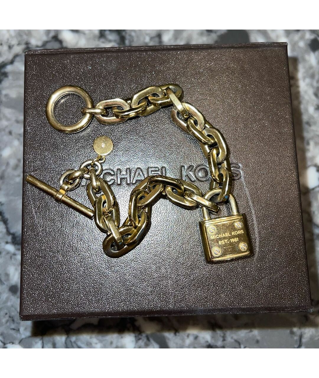 MICHAEL KORS Золотой металлический браслет, фото 4