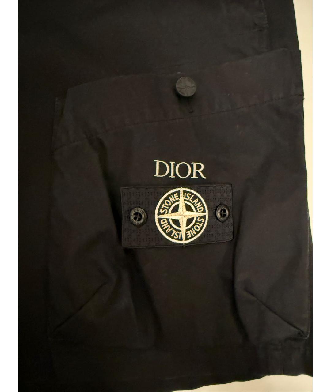 STONE ISLAND Черные хлопковые шорты, фото 4