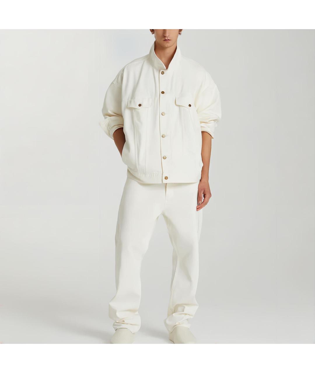 FEAR OF GOD ESSENTIALS Белые прямые джинсы, фото 3