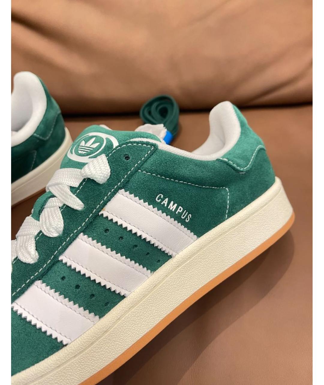ADIDAS Зеленые замшевые низкие кроссовки / кеды, фото 8