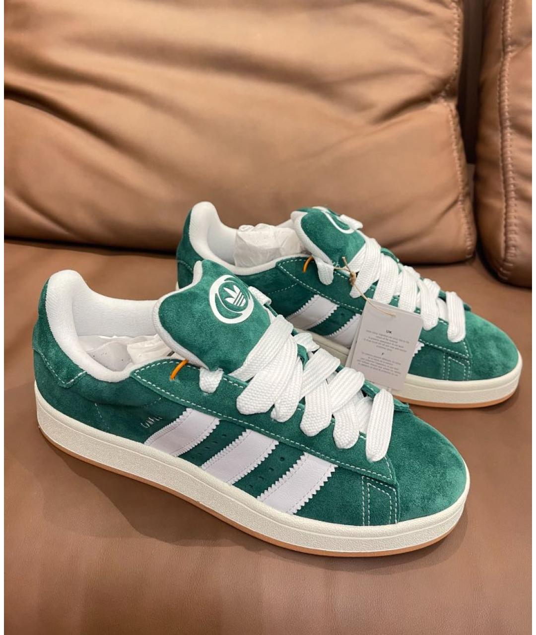ADIDAS Зеленые замшевые низкие кроссовки / кеды, фото 7