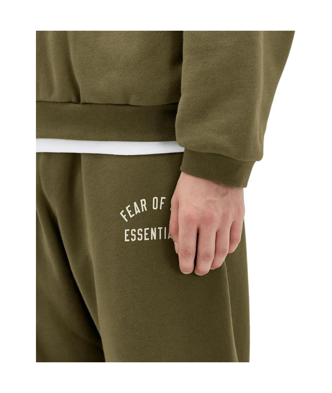 FEAR OF GOD ESSENTIALS Хаки классические брюки, фото 5