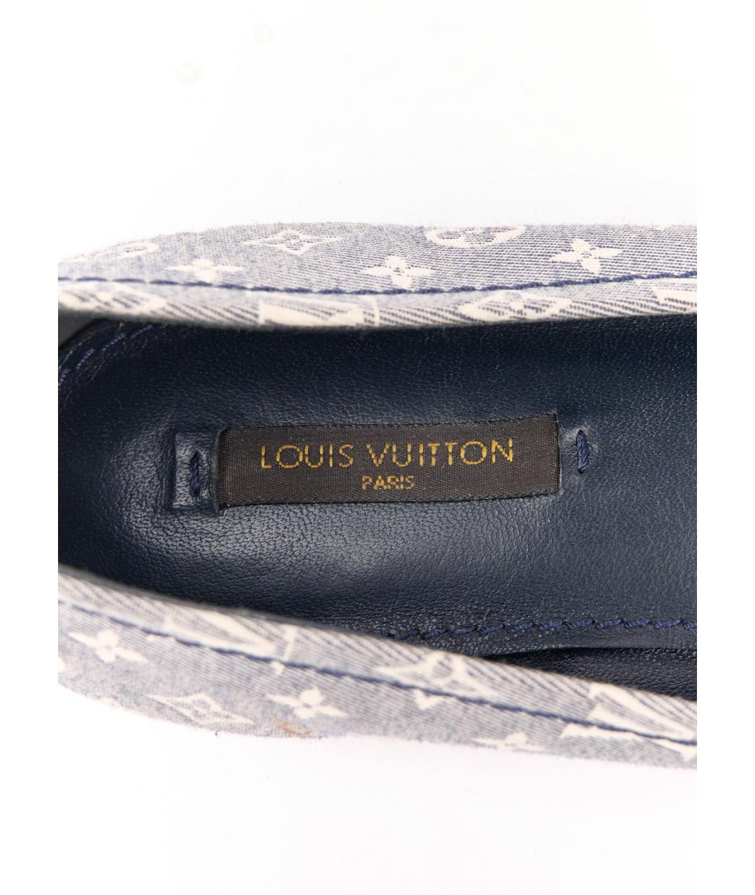 LOUIS VUITTON Серые текстильные балетки, фото 5