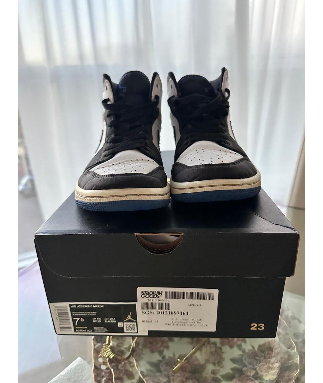 JORDAN Мульти кожаные высокие кроссовки / кеды, фото 2