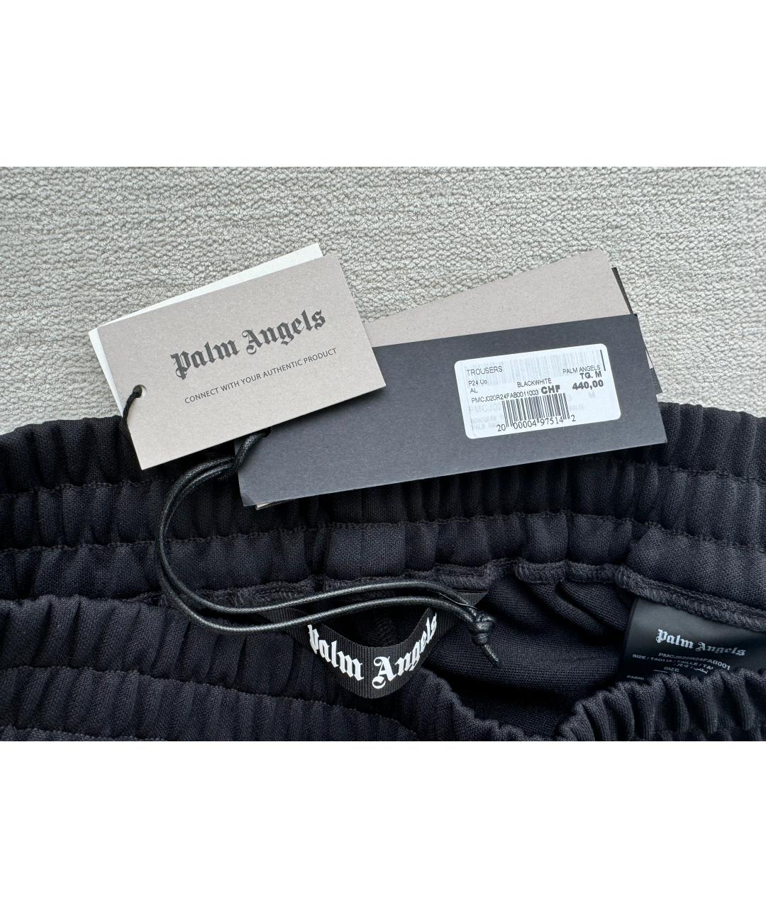 PALM ANGELS Черные полиэстеровые повседневные брюки, фото 6