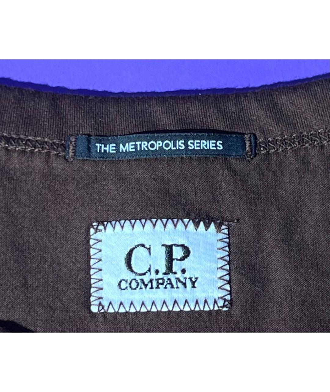 CP COMPANY Коричневая хлопковая футболка, фото 5