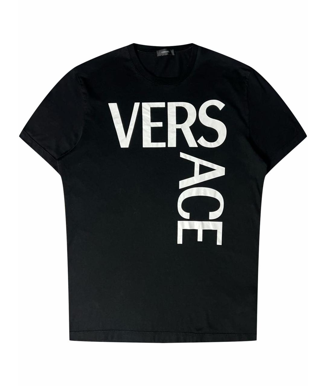 VERSACE Черная хлопковая футболка, фото 1