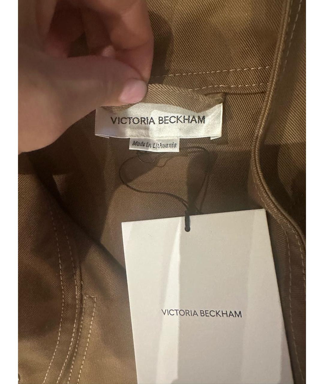 VICTORIA BECKHAM Коричневый тренч/плащ, фото 3