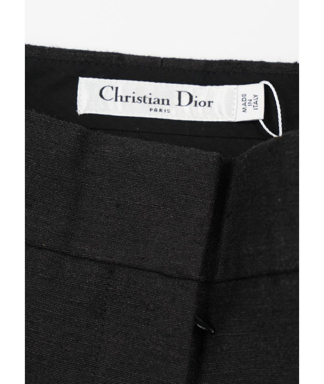 CHRISTIAN DIOR Черные шелковые бриджи, фото 6