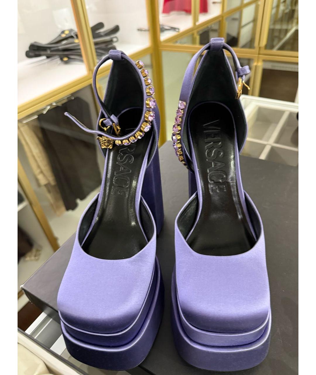 VERSACE Фиолетовые туфли, фото 2