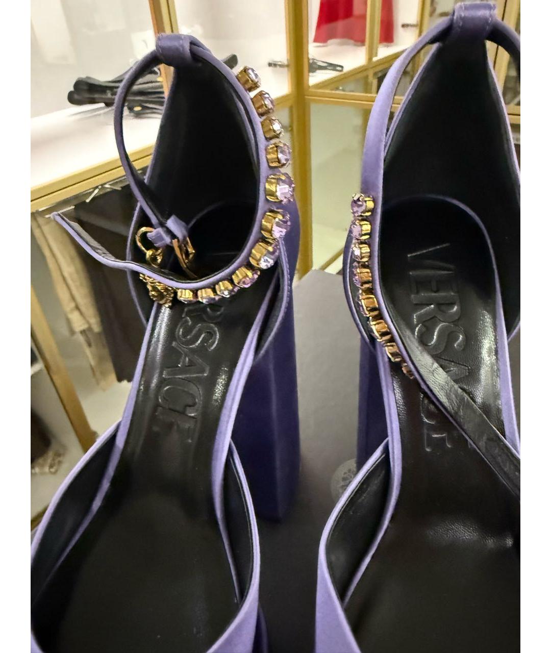 VERSACE Фиолетовые туфли, фото 3
