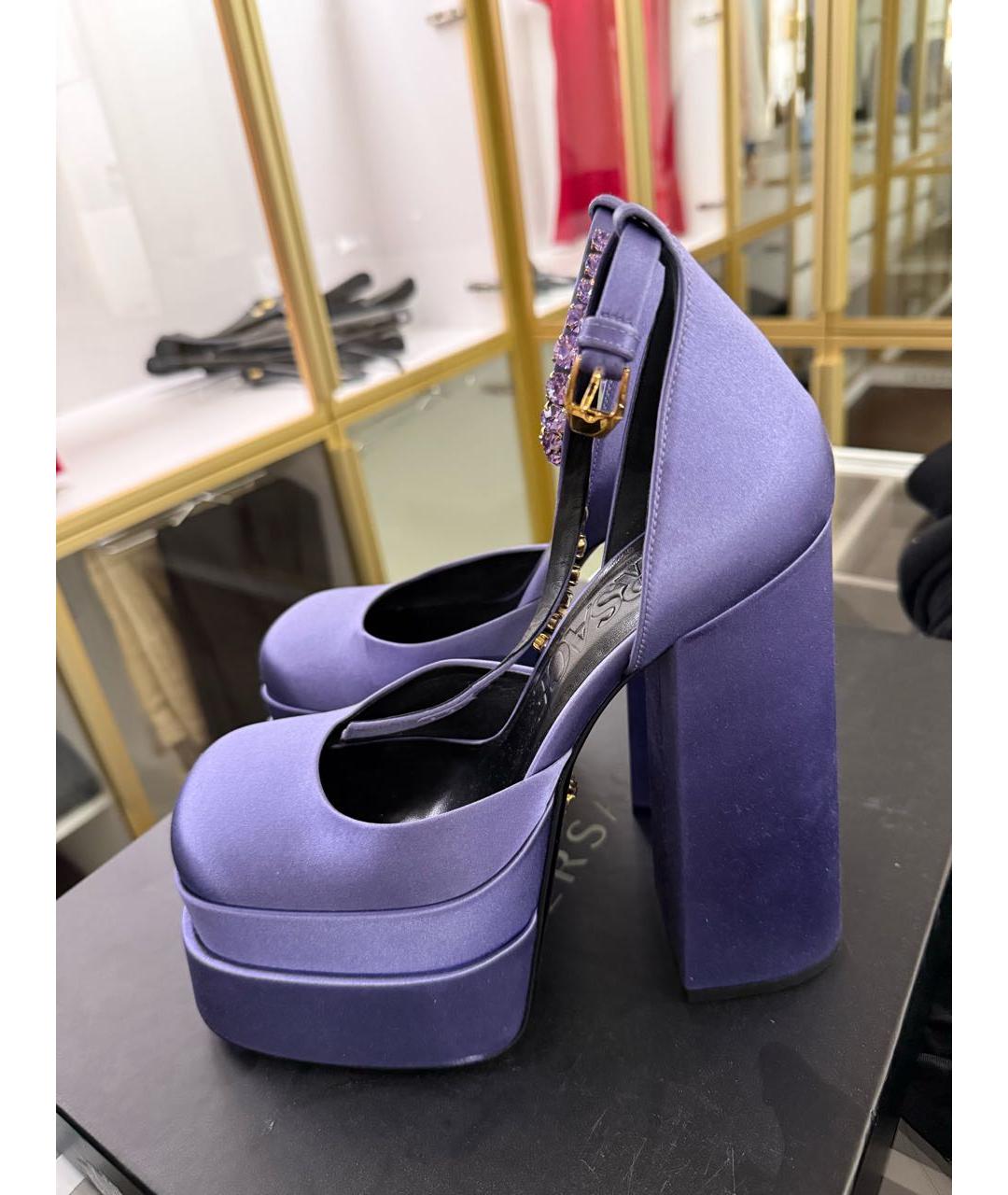 VERSACE Фиолетовые туфли, фото 6