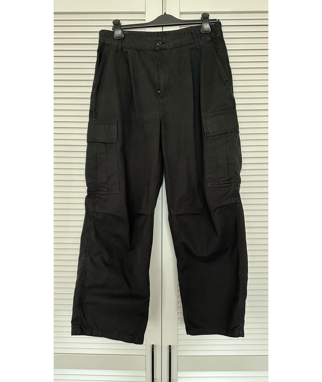 CARHARTT WIP Черные хлопковые повседневные брюки, фото 4