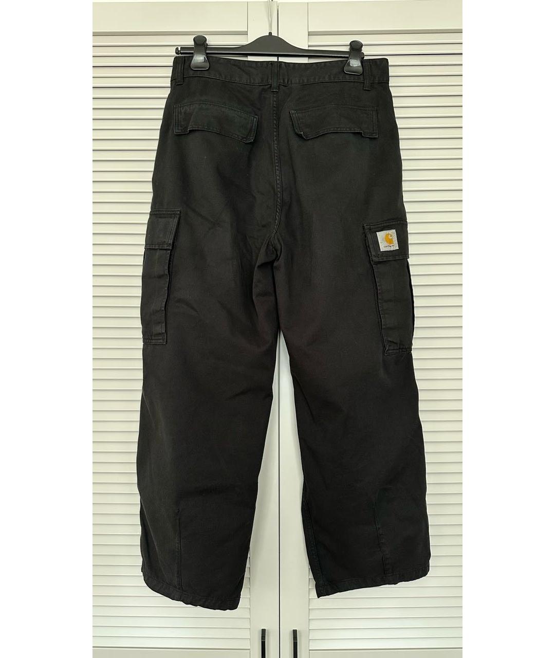 CARHARTT WIP Черные хлопковые повседневные брюки, фото 2