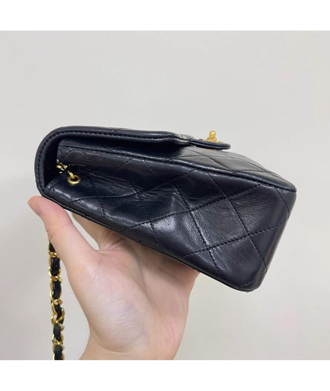 CHANEL Черная кожаная сумка через плечо, фото 4