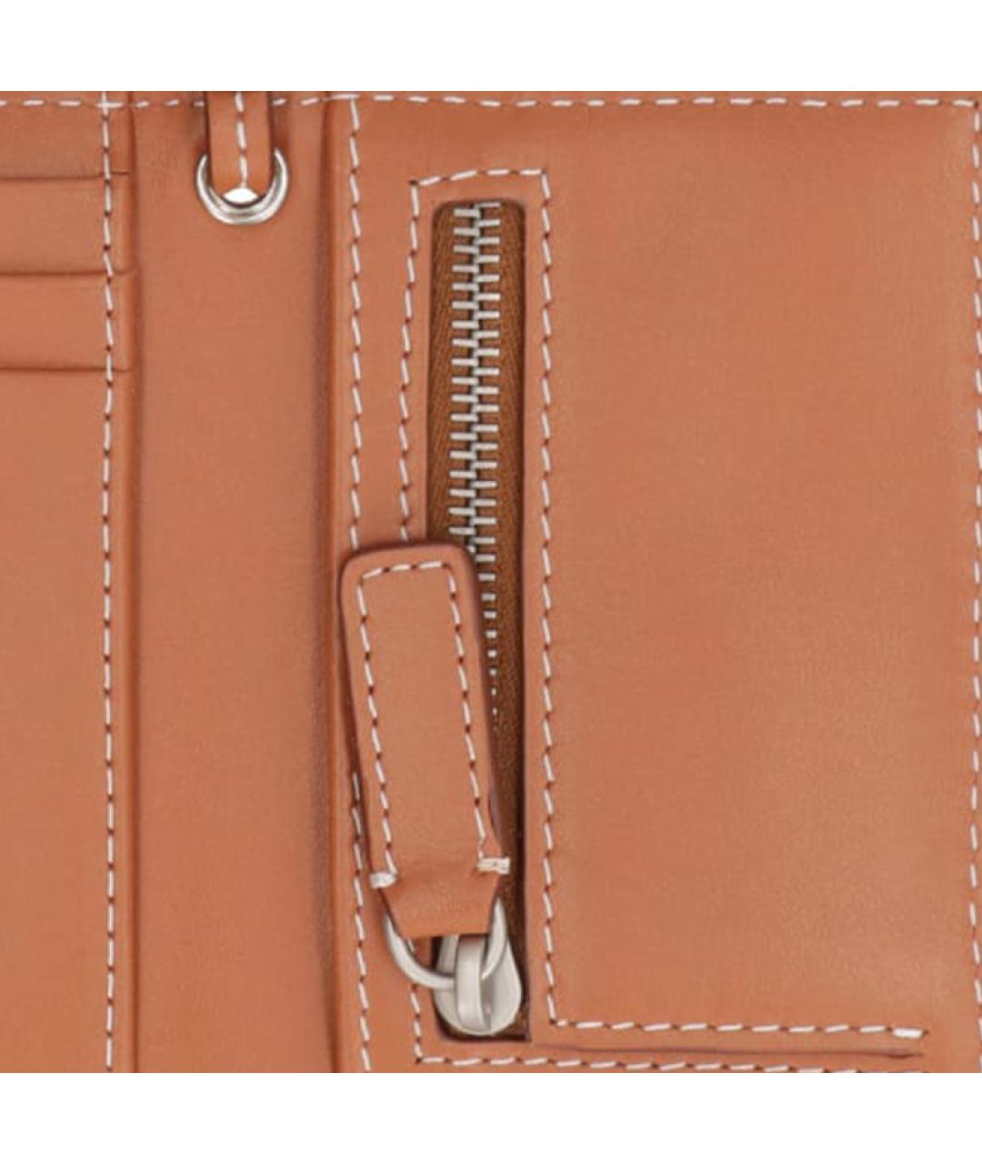 JACQUEMUS Коричневый кожаный кошелек, фото 4