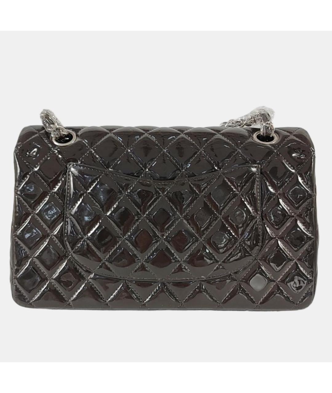 CHANEL Черная сумка через плечо из лакированной кожи, фото 6