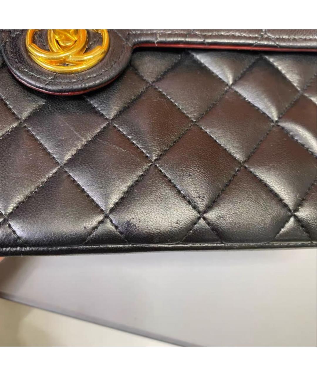CHANEL Черная кожаная сумка через плечо, фото 6