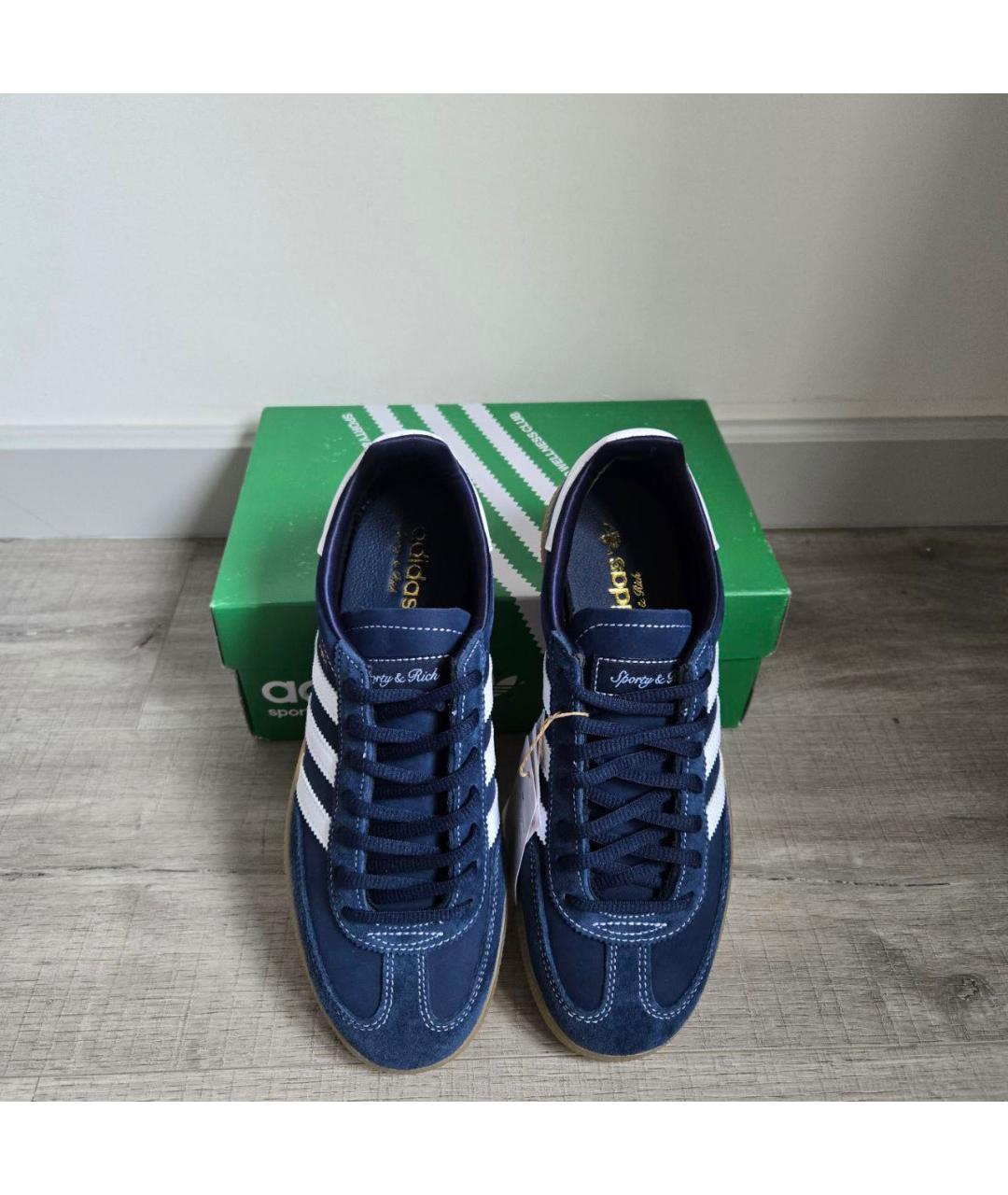 ADIDAS Темно-синие кожаные кеды, фото 2