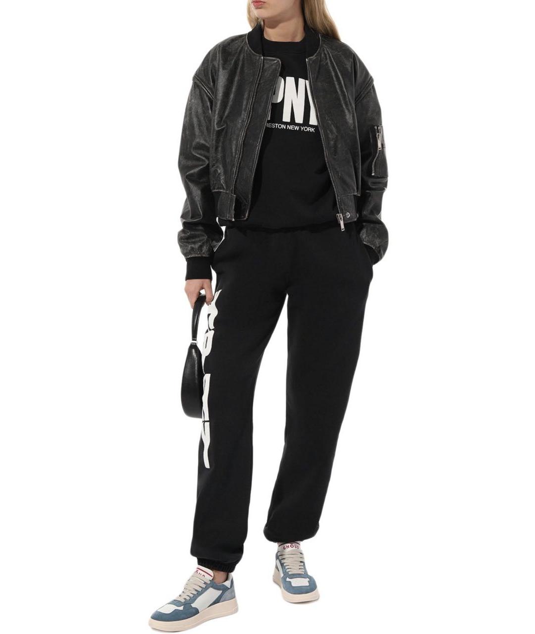 HERON PRESTON Черные хлопковые спортивные брюки и шорты, фото 7