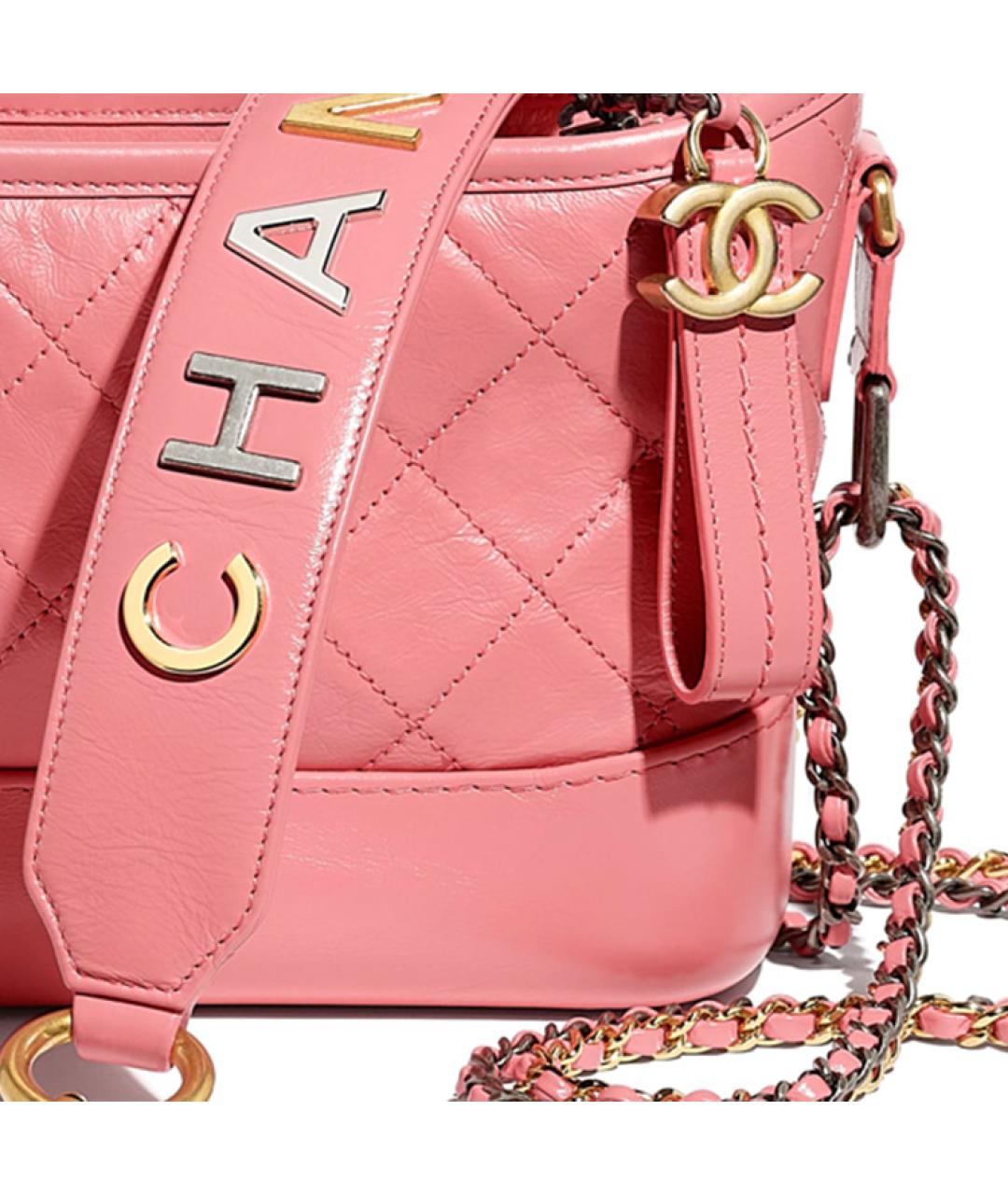 CHANEL Розовая кожаная сумка через плечо, фото 4