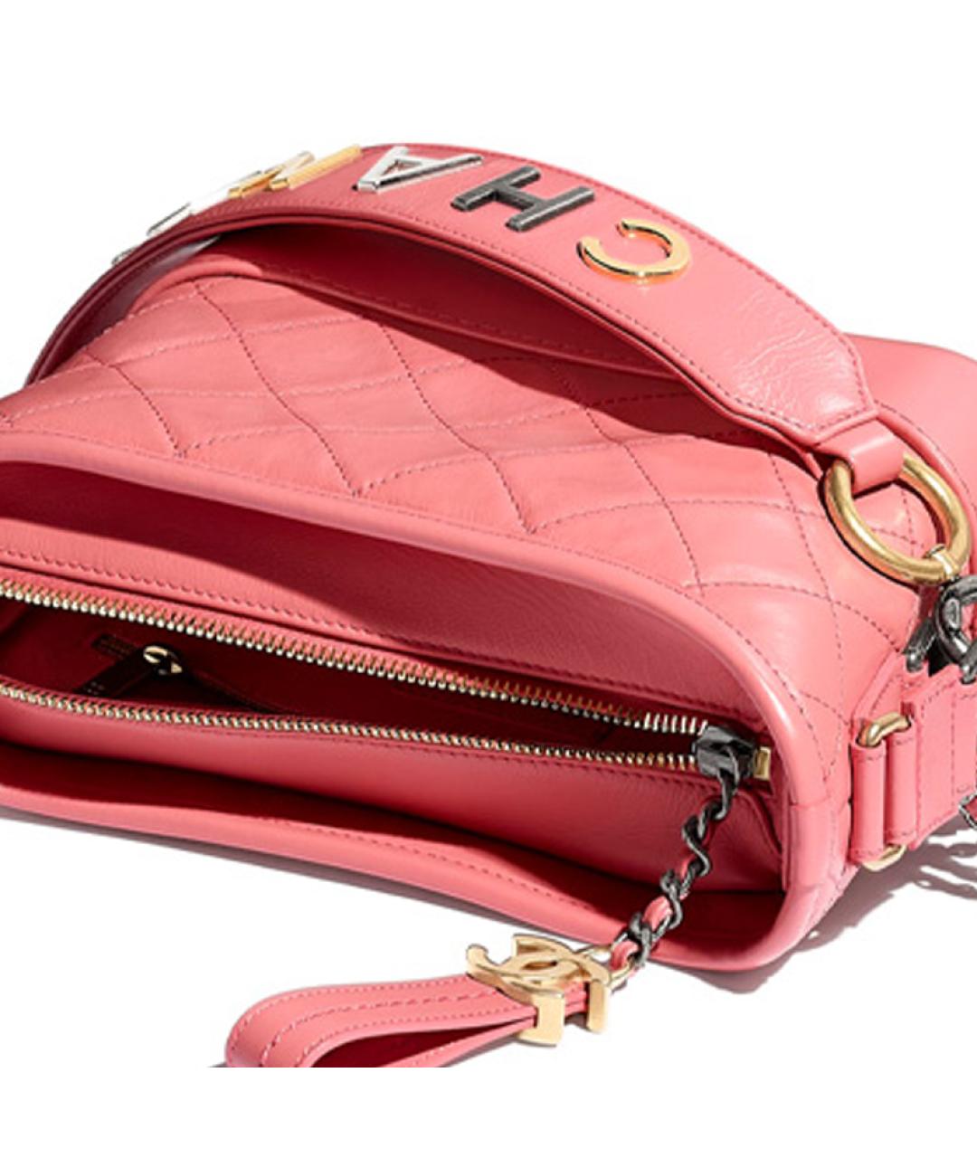 CHANEL Розовая кожаная сумка через плечо, фото 5