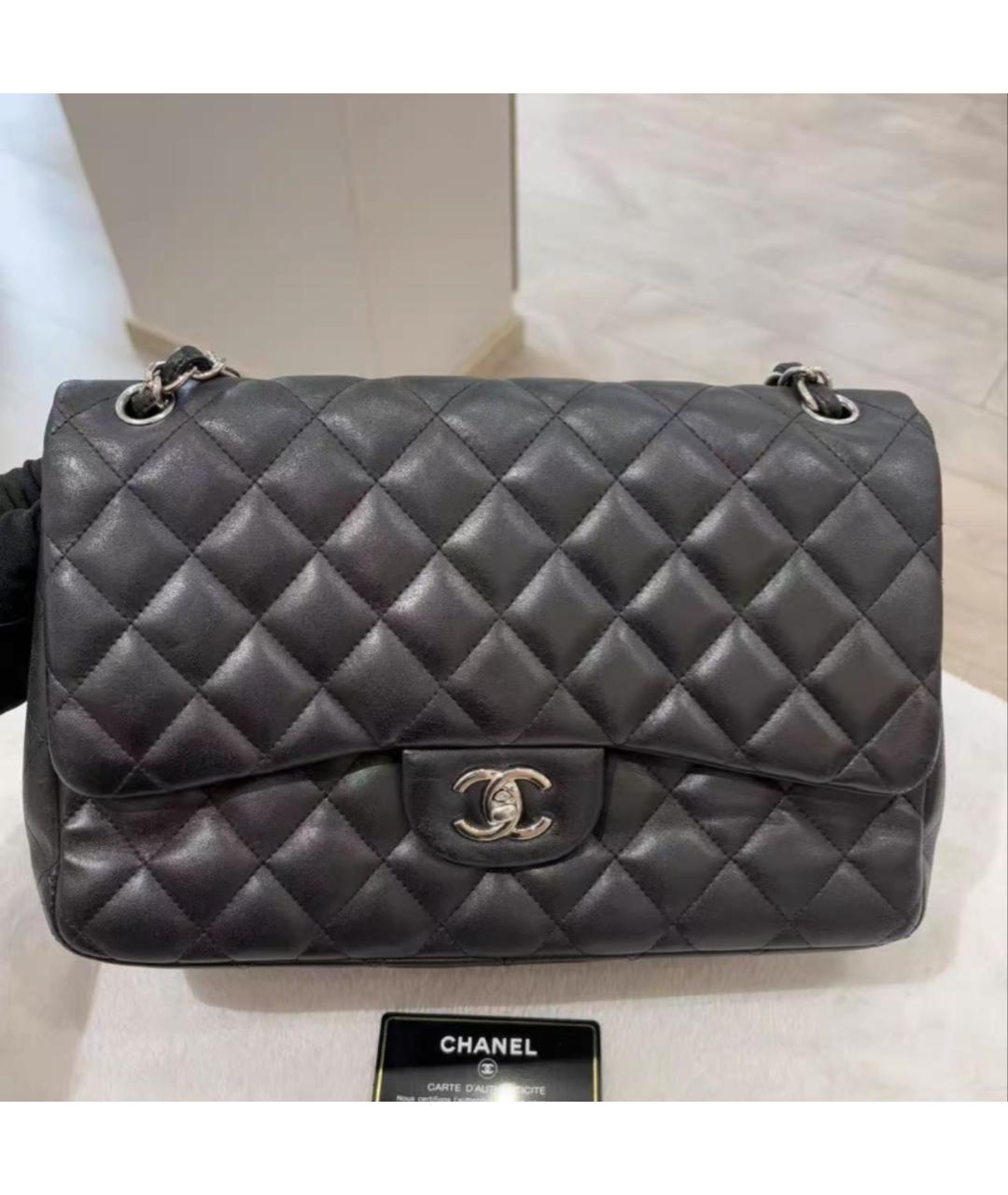 CHANEL Черная кожаная сумка через плечо, фото 2