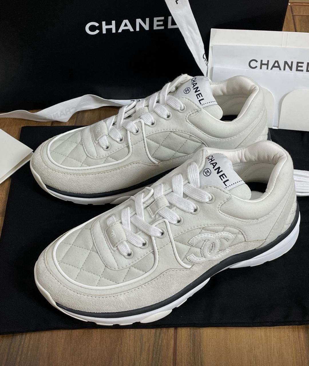 CHANEL Серые кроссовки, фото 7