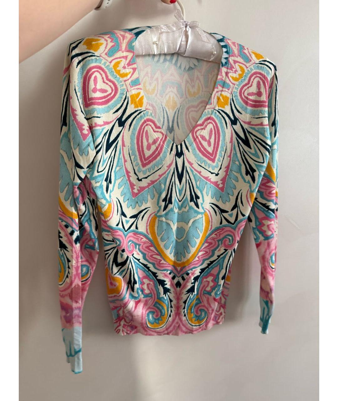 ETRO Бирюзовый шелковый джемпер / свитер, фото 5