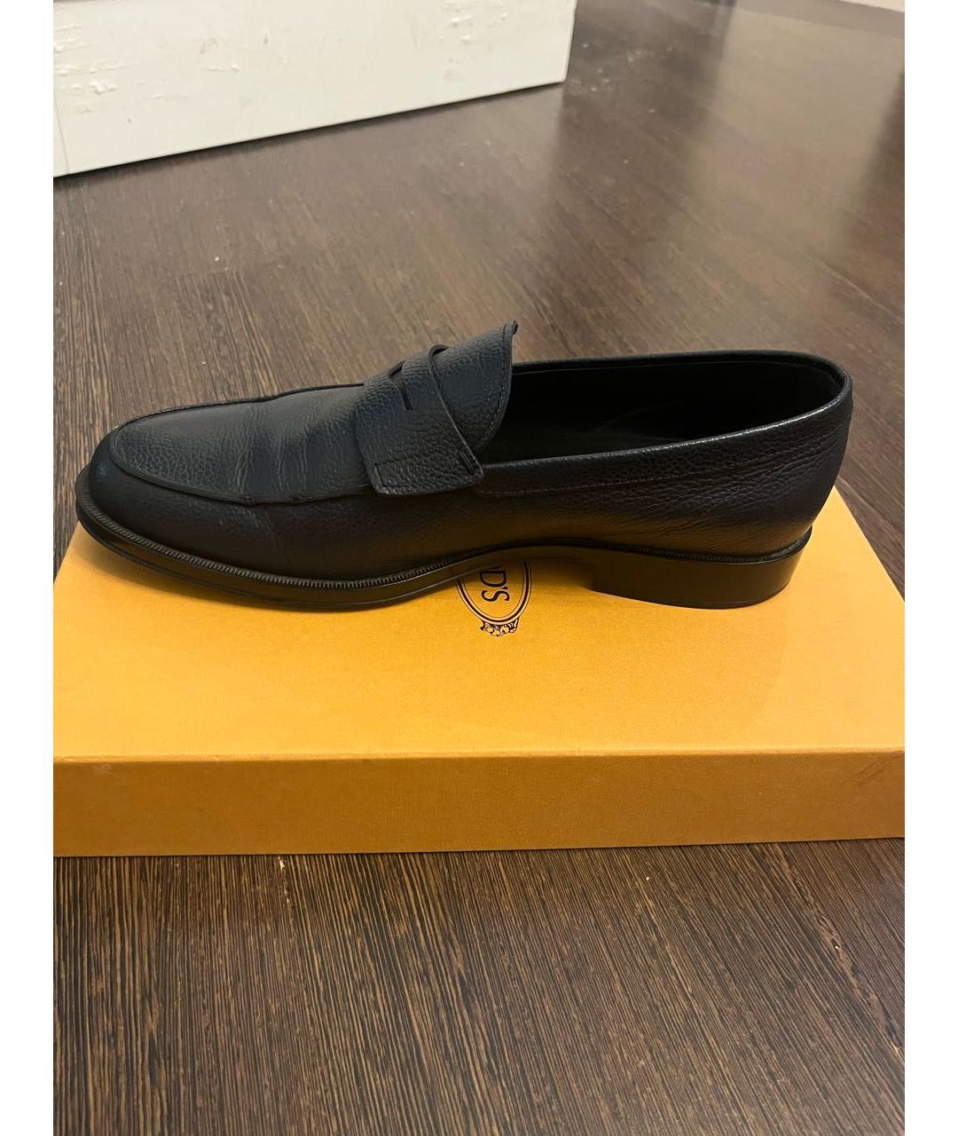 TOD'S Черные кожаные мокасины, фото 5