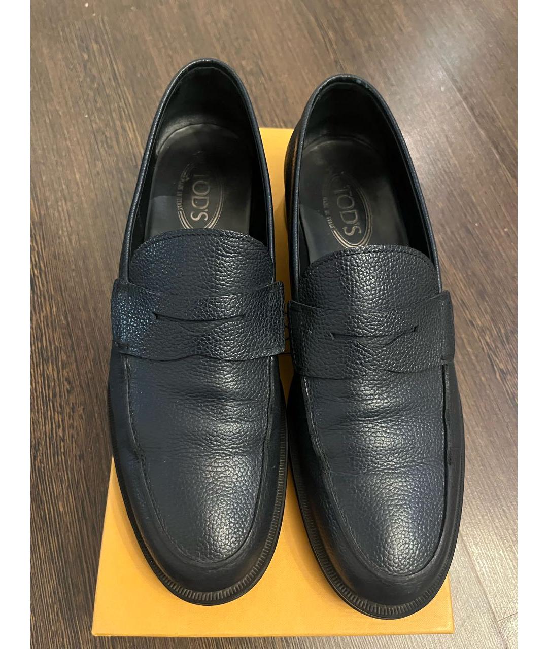 TOD'S Черные кожаные мокасины, фото 2