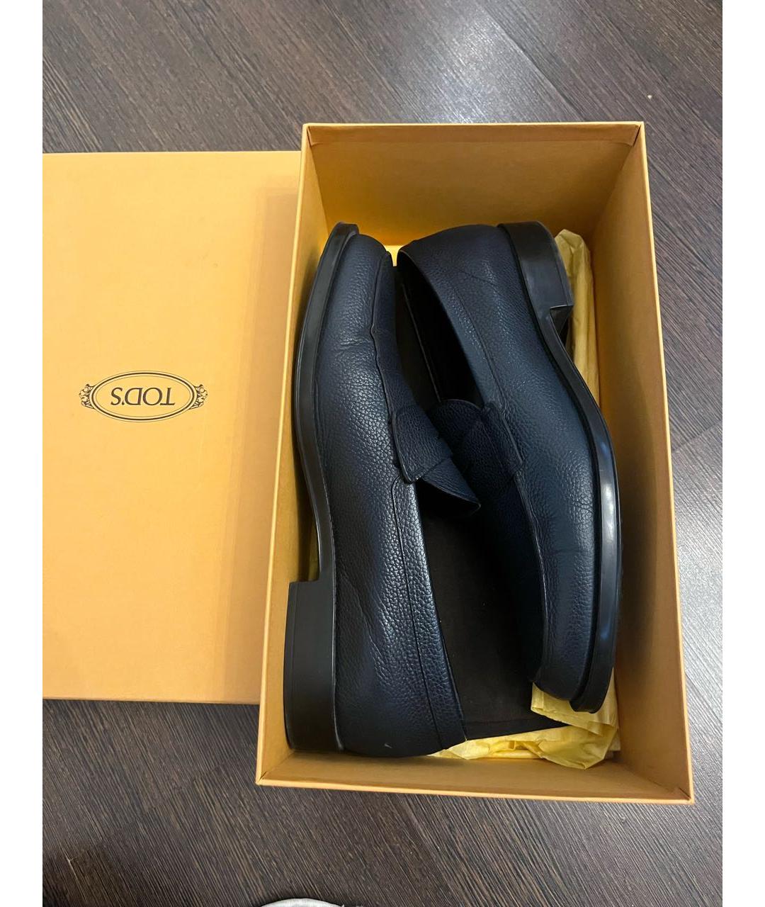 TOD'S Черные кожаные мокасины, фото 7