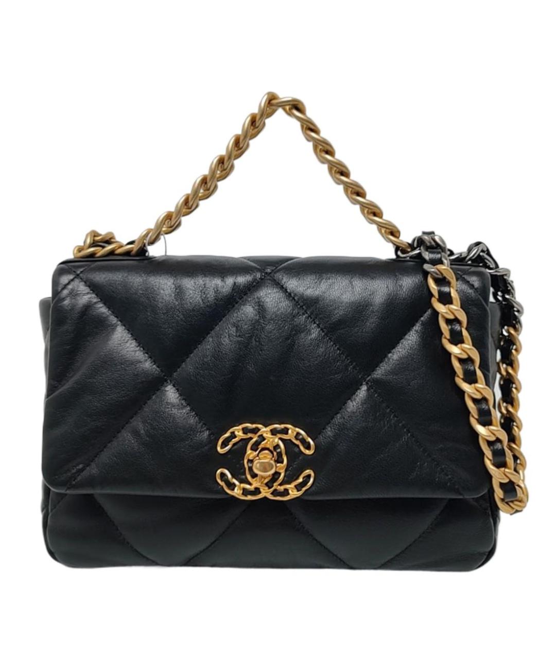 CHANEL Черная кожаная сумка через плечо, фото 8