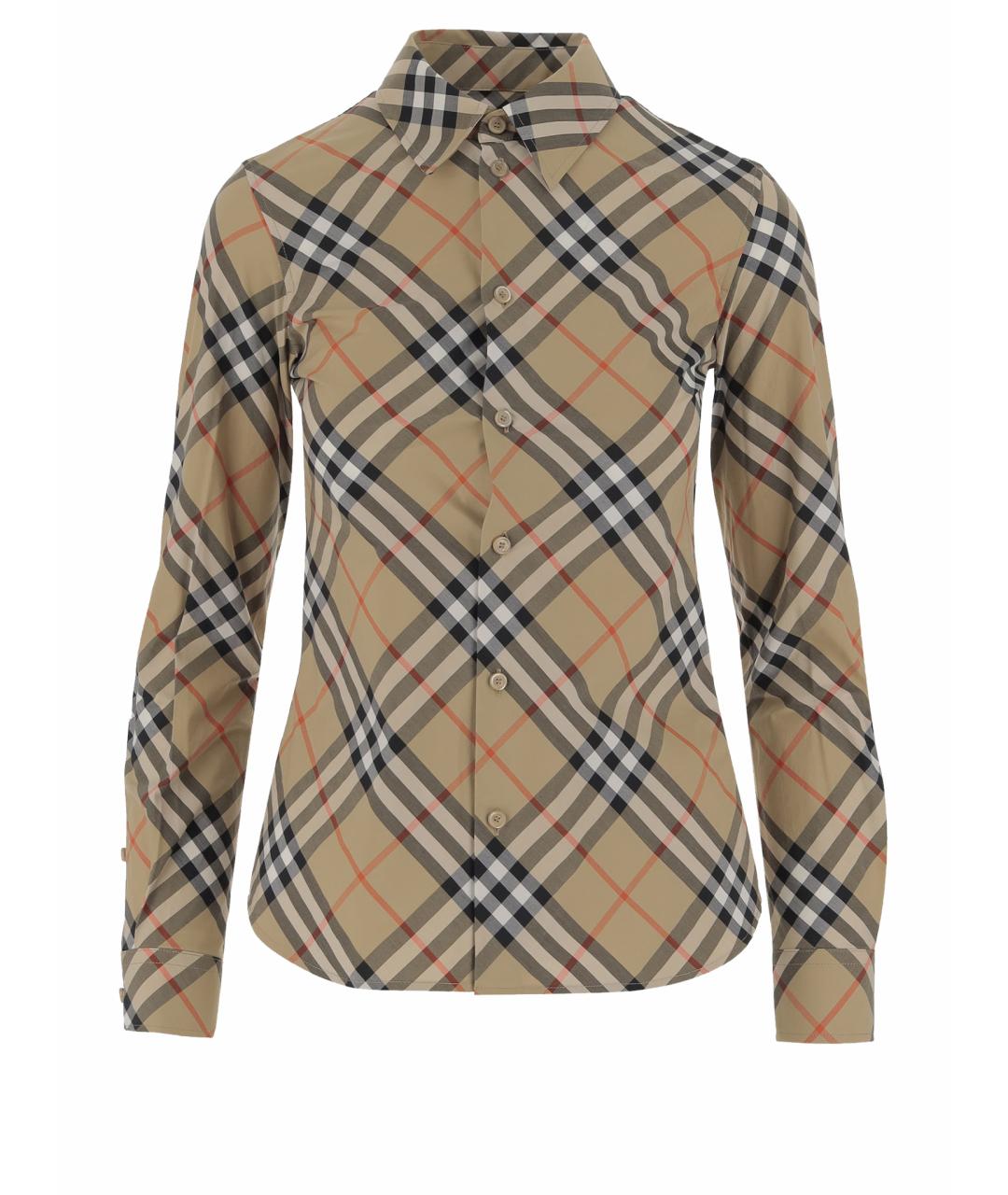 BURBERRY Бежевая хлопковая рубашка, фото 1