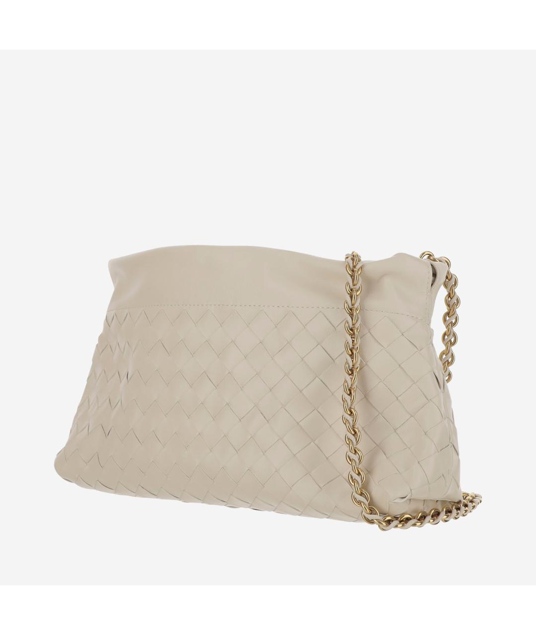 BOTTEGA VENETA Бежевая кожаная сумка через плечо, фото 2