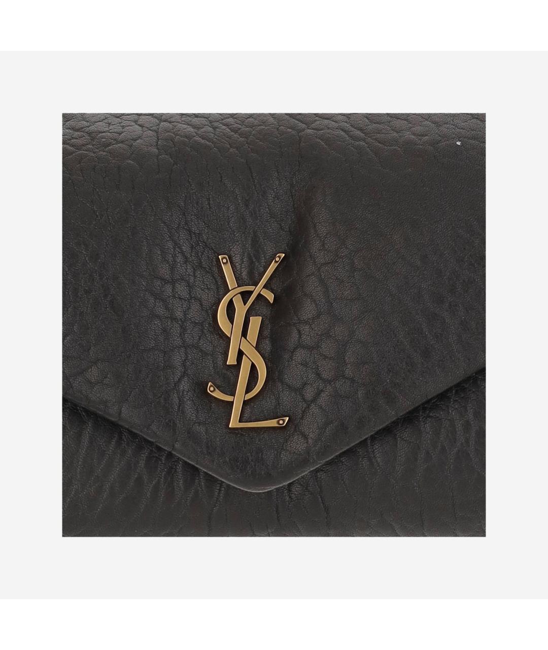 SAINT LAURENT Черная кожаная сумка через плечо, фото 4