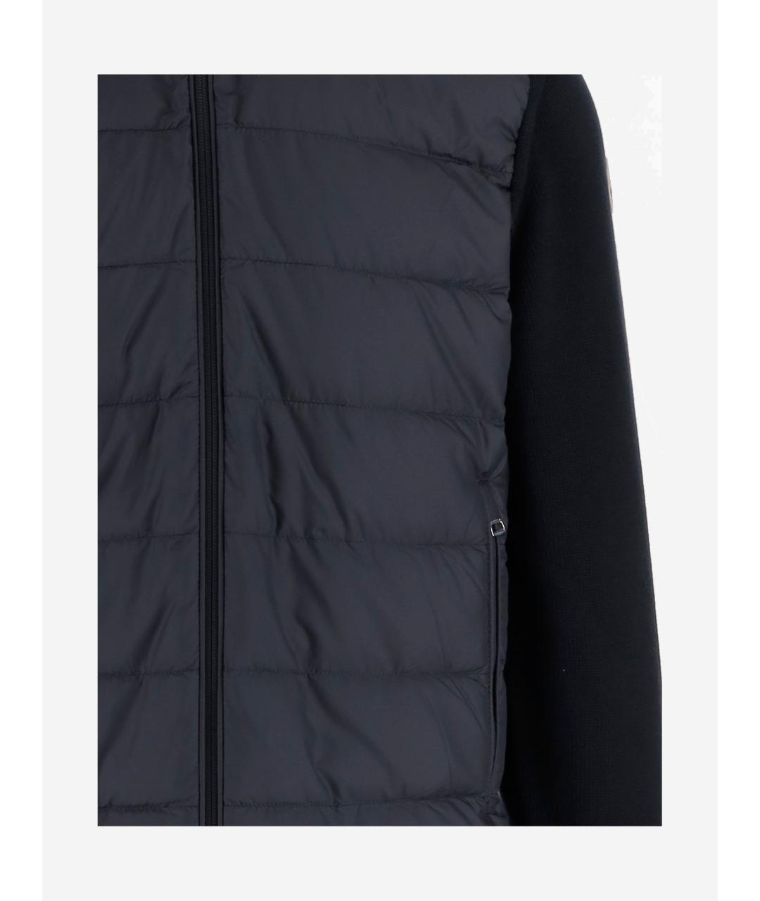 MONCLER Темно-синяя полиэстеровая куртка, фото 3
