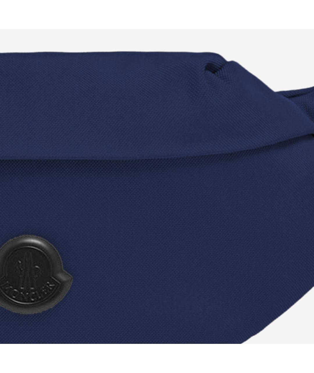 MONCLER Синяя синтетическая поясная сумка, фото 3