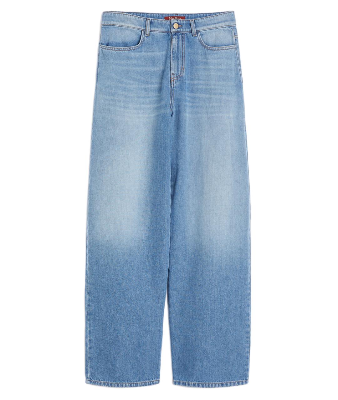 MAX MARA Синие хлопковые прямые джинсы, фото 1