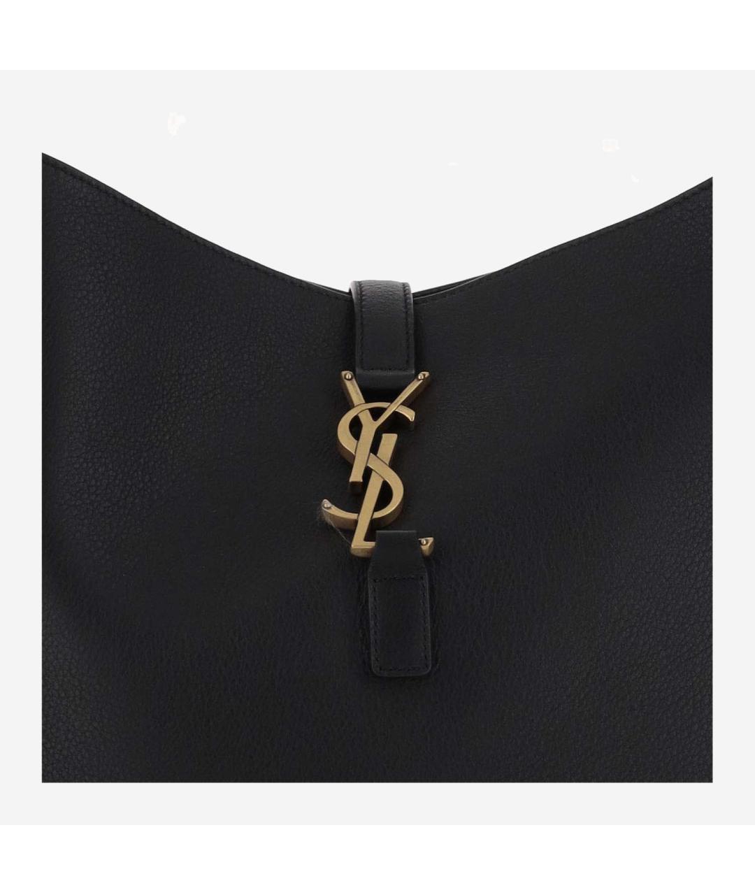SAINT LAURENT Черная кожаная сумка через плечо, фото 4
