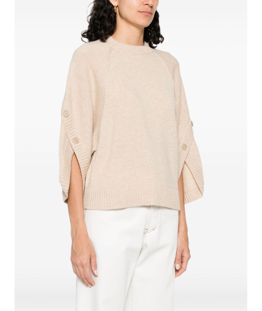 MAX MARA Бежевый джемпер / свитер, фото 3